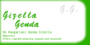 gizella genda business card